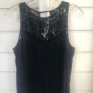 Rebecca Taylor Silk/Lace Sleeveless Tunic